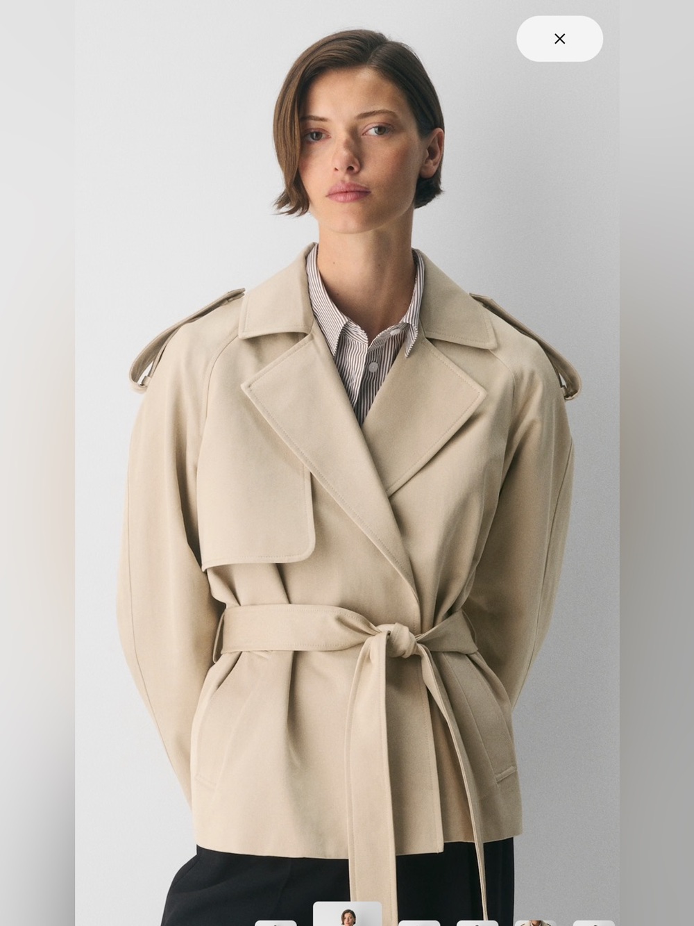 Aritzia finch / Davis Trench Coat - Cream size small